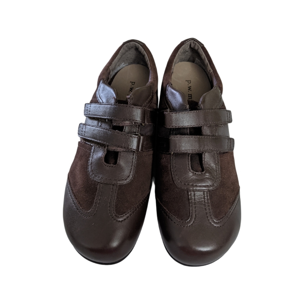 P.W. Minor Women's Sienna Sneaker Size 7 Extra Wide Hook & Loop Closure …